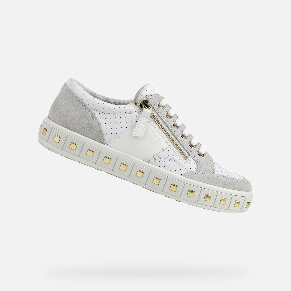 Geox Sneakers White Leelù - Geox Womens Shoes - CFIWOT042